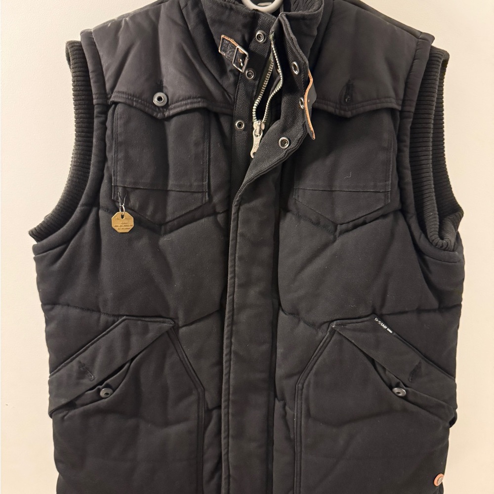 Mens G-star Nordic Vest black